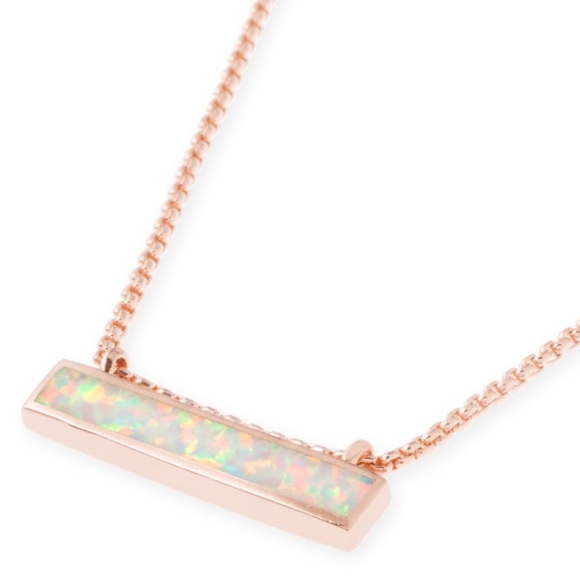 KENDRA SCOTT | Mackenzie Pendant Necklace in Rose Gold with Opal - Picture 12 of 13